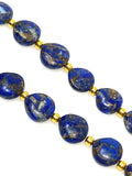 Mohave Lapis Lazuli Copper Beads, Healing Crystal Beads, Gemstone Beads, Lapis Lazuli Beads, Jewelry Supplies, 8" Strand