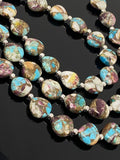 Oyster Copper Turquoise Beads, Turquoise Beads, Healing Crystal, Natural Gemstones, Wholesale Beads, Bulk Beads, 8" Strand
