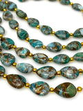 Mohave Amazonite Copper Beads, Gemstone Beads, Amazonite Beads, Jewelry Supplies, Bulk Wholesale Beads, 8" Strand