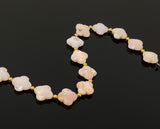 Pink Opal Gemstone Beads - Flower Shape, Pink Opal Beads, Bulk Wholesale Beads, Jewelry Supplies for Jewelry Making, 8” Strand