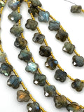 Labradorite Beads - Flower Shape, Gemstone Beads, Wholesale Bulk Beads, Jewelry Supplies for Jewelry Making, 8” Strand