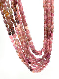 Pink Tourmaline Beads, Smooth Shaded Tourmaline Gemstone Beads, Wholesale Bulk Beads, Jewelry Supplies for Jewelry Making, 13.5" Strand