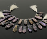 Natural Charoite Gemstone Beads, Jewelry Supplies for Jewelry Making, Wholesale Beads, Bulk Beads, 8” Strand