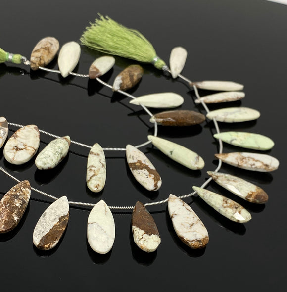 Natural Lemon Chrysoprase Gemstone Beads, Jewelry Supplies, Bulk Wholesale Beads, 27-34mm , 8