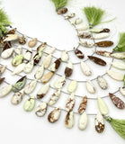 Natural Lemon Chrysoprase Gemstone Beads, Jewelry Supplies, Bulk Wholesale Beads, 20- 30mm , 7.75” Strand/ 13Pcs
