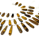 Natural Tiger Eye Beads, Gemstone Beads, Jewelry Supplies, Wholesale Bulk Beads, 7.75” Strand/ 12pcs