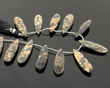 Honey Dendrite Beads, Gemstone Beads, Jewelry Supplies forJewelry Making, Bulk Beads, 7.5” Strand/ 13 Pcs