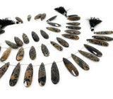 Honey Dendrite Beads, Gemstone Beads, Jewelry Supplies forJewelry Making, Bulk Beads, 7.5” Strand/ 13 Pcs