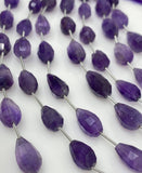 Natural Amethyst Gemstone Beads, Amethyst Beads, Jewelry Supplies for Jewelry Making, Bulk Wholesale Beads, 7” Strand