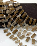 Natural Copper Rutile Gemstone Beads, Jewelry Supplies, Wholesale Bulk Beads, 8” Strand/ 15 Pcs