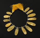 Yellow Aquamarine Beads, Rare Natural Yellow Aquamarine Gemstone Beads, Wholesale Bulk Beads, 26-38mm / 12 Pcs approx.