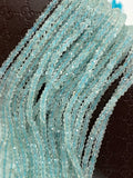 Aquamarine Beads, Gemstone Beads, Wholesale Beads, Jewelry Supplies for Jewelry Making, Wholesale Beads, Bulk Beads, 3.5-4.5mm, 12.5" Strand