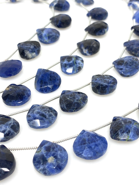 Sodalite Gemstone Beads, Natural Sodalite Faceted Briolette Beads, Jewelry Supplies, 8