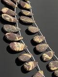 Natural Coconut Jasper Gemstone Beads, Jewelry Supplies, Wholesale Bulk Beads , 24mm - 35mm, 8.5” Strand/ 13 Pcs