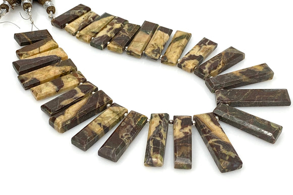 Natural Coconut Jasper Gemstone Beads, Jewelry Supplies, Wholesale Bulk Beads , 19mm - 35mm, 10”Strand/ 25 Pcs