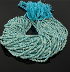 Natural Amazonite Gemstone Beads, Jewelry Supplies, Wholesale Bulk Beads, 4mm - 5mm, 13” Strand