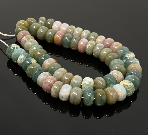 Natural Green and Pink Opal Round Smooth Beads, Gemstone Beads, 8-9mm, 14” Strand
