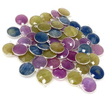 10 Pcs Natural Sapphire Gemstone Charms, Jewelry Supplies for Jewelry Making, Bulk Wholesale Charms