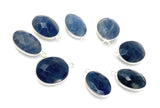 8 Pcs Blue Sapphire Charms, Gemstone Charms, Bulk Wholesale Charms, 18x11mm - 20x13.5mm