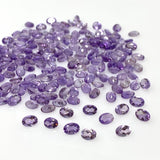 10 Pcs Natural Purple Amethyst Gemstone Cut Stone, Genuine African Amethyst AAA Grade Faceted Oval Loose Gemstones, 7mmx 5mm