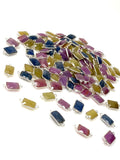 10 Pcs /14 Pcs Natural Sapphire Gemstone Connectors, Silver Findings, Bulk Wholesale Jewelry Supplies, 19x9mm - 22x11mm