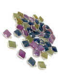 6 Pcs / 10 Pcs Natural Sapphire Gemstone Charms, Sterling SilverJewelry Supplies, Bulk Wholesale Charms, 14x11mm - 15x12mm