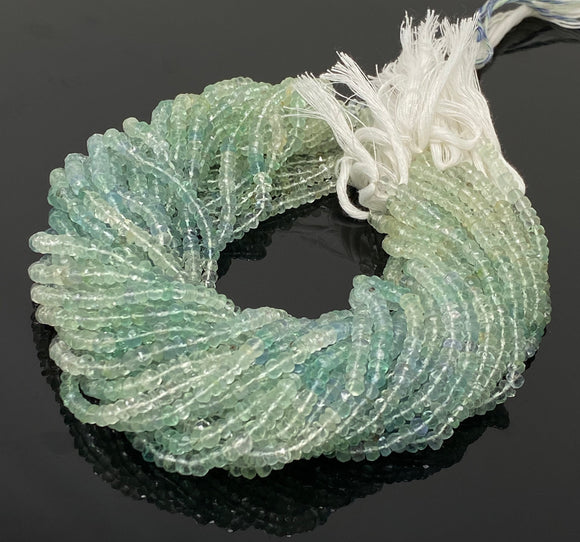 Natural Fluorite Shaded Gemstone Beads, Jewelry Supplies, Wholesale Bulk Beads, 4.5mm - 5mm, 12.5” Strand