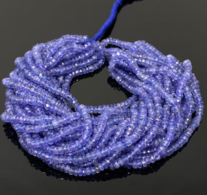 16” Tanzanite Beads, Natural Gemstone Beads, Jewelry Supplies for Jewelry Making, Wholesale Bulk Beads, AAA Grade