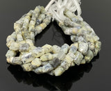 Dendrite Opal Gemstone Beads, Dendritic Opal Faceted Nugget Beads, 9x8mm - 11x9mm, 10” Strand