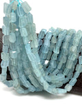 Aquamarine Faceted Nugget Beads, Gemstone Beads, Bulk Wholesale Beads, 7.5mm - 12mm, 10" Strand