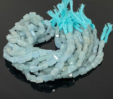 Aquamarine Faceted Nugget Beads, Gemstone Beads, Bulk Wholesale Beads, 7.5mm - 12mm, 10" Strand