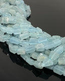 Aquamarine Faceted Nugget Beads, Gemstone Beads, Bulk Wholesale Beads, 7.5mm - 12mm, 10" Strand