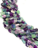 Natural Multi Fluorite Nugget Beads, Gemstone Beads, Jewelry Supplies, Wholesale Bulk Beads, 9mm - 13mm, 10” Strand