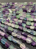 Natural Multi Fluorite Nugget Beads, Gemstone Beads, Jewelry Supplies, Wholesale Bulk Beads, 9mm - 13mm, 10” Strand