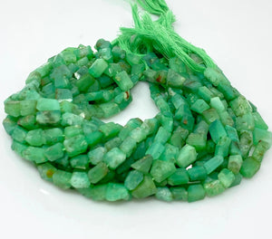 Natural Chrysoprase Gemstone Beads - Nugget Beads, Bulk Wholesale Beads, Jewelry Supplies, 10” Strand