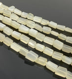 White Moonstone Nugget Beads, Moonstone Gemstone Beads, Jewelry Supplies, Wholesale Bulk Beads, 10x7mm - 12x9mm, 10” Strand