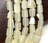 White Moonstone Nugget Beads, Moonstone Gemstone Beads, Jewelry Supplies, Wholesale Bulk Beads, 10x7mm - 12x9mm, 10” Strand