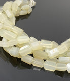 White Moonstone Nugget Beads, Moonstone Gemstone Beads, Jewelry Supplies, Wholesale Bulk Beads, 10x7mm - 12x9mm, 10” Strand
