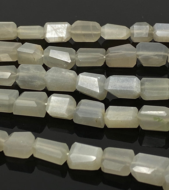 Gray Moonstone Nugget Beads, Moonstone Gemstone Beads, Jewelry Supplies, Wholesale Bulk Beads, 9x6mm - 12x9mm, 10” Strand