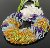 Multi Gemstone Oval Beads, Beads, Natural Gemstone Beads, Jewelry Supplies, Wholesale Bulk Beads , 13” Strand