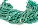 Amazonite Nugget Beads, Peruvian Amazonite Gemstone Beads, Jewelry Supplies, Bulk Wholesale Beads, 9mm - 13mm, 10” Strand