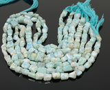 Natural Larimar Gemstone Beads, Faceted Larimar Nugget Beads, Bulk Wholesale Beads, 7mm - 14mm, 10” Strand