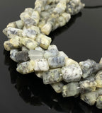 Dendrite Opal Gemstone Beads, Dendritic Opal Faceted Nugget Beads, 9x8mm - 11x9mm, 10” Strand