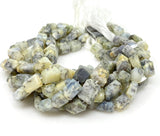 Dendrite Opal Gemstone Beads, Dendritic Opal Faceted Nugget Beads, 9x8mm - 11x9mm, 10” Strand