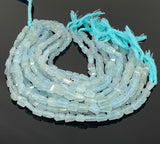 Aquamarine Faceted Nugget Beads, Gemstone Beads, Bulk Wholesale Beads, 7.5mm - 12mm, 10" Strand