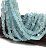 Aquamarine Faceted Nugget Beads, Gemstone Beads, Bulk Wholesale Beads, 7.5mm - 12mm, 10" Strand