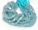 Aquamarine Faceted Nugget Beads, Gemstone Beads, Bulk Wholesale Beads, 7.5mm - 12mm, 10" Strand