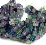 Natural Multi Fluorite Nugget Beads, Gemstone Beads, Jewelry Supplies, Wholesale Bulk Beads, 9mm - 13mm, 10” Strand