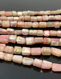 Pink Opal Gemstone Beads, Pink Opal Faceted Nugget Beads, Bulk Wholesale Beads, Jewelry Supplies, 10” Strand