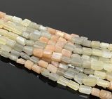 Multi Moonstone Nugget Beads, Mixed Moonstone Gemstone Beads, Jewelry Supplies, Wholesale Bulk Beads, 9x6mm - 11x9mm, 10” Strand